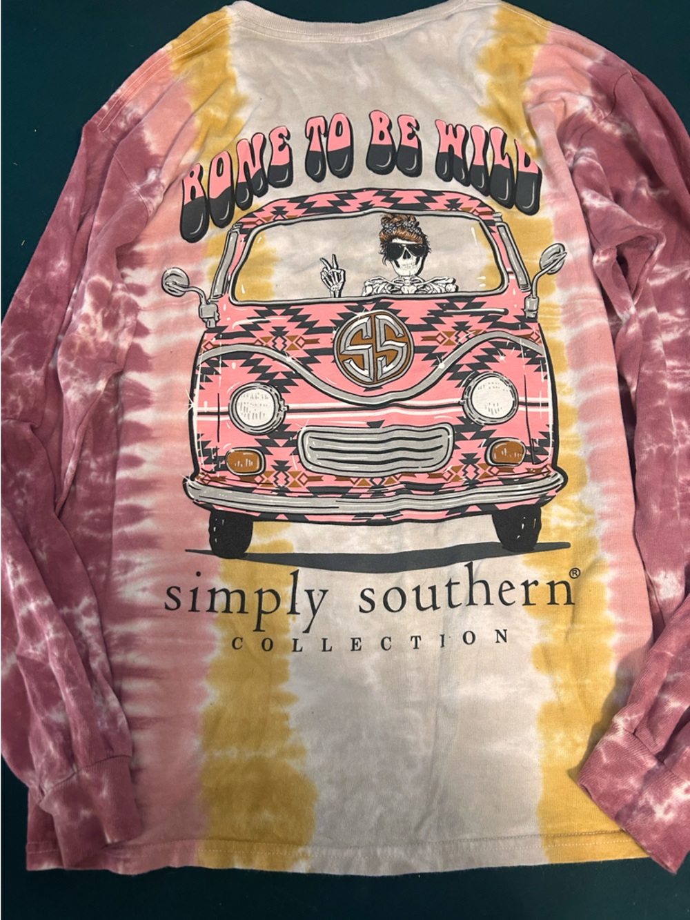 Simply Southern Pink & Yellow Vintage Van Graphic Tee